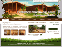 Tablet Screenshot of cabanasfuentedelarca.com
